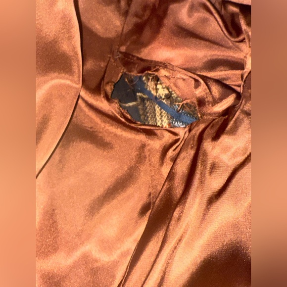 Vintage 80s Evan Picone Brown Plaid Double-Breasted Blazer M flaws 2 for $30 - Picture 9 of 16